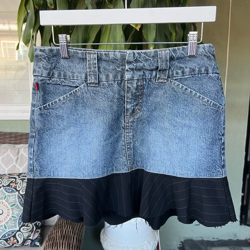 Y2K Fire Jeans Mini Skirt